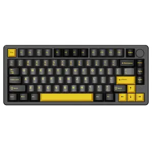 MAMBASNAKE×ATTACK SHARK X86 75% Wireless Mechanical Keyboard - CNC Aluminum, Gasket Mount, Tri-Mode, Hot-Swappable, Matcha Linear Switches, RGB, 4000mAh, 5-Layer Dampening, Volume Knob