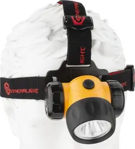 Streamlight White LED Bulb, 120 Lumens, Hands-free Flashlight Black, Yellow Body, 3 AA Alkaline Batteries Included 61200