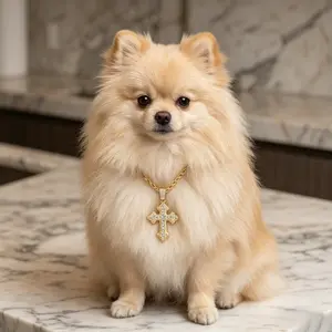 Stylish Cross Pet Necklace, Comfortable Fit for Everyday Dog Cat Wear Stylish Cross Pet Necklace, Comfortable Fit for Everyday Dog Cat Wear