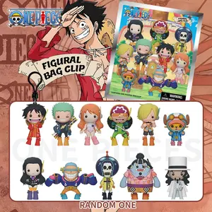 1PC Toei Animation Officially Licensed One Piece 3D Anime Character Mystery Bulk Bag Clip Keychain, Keychain for bags, Cartoon Style Blind Bag Keyring Decorative Bag Ornaments Anniversary Festival Gifts for Friends