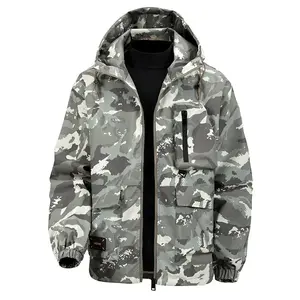 Men's Mountaineering Jacket Waterproof Windproof Warm Camouflage Outdoor Travel Camping Camping Fishing Men's Skiing Jacket