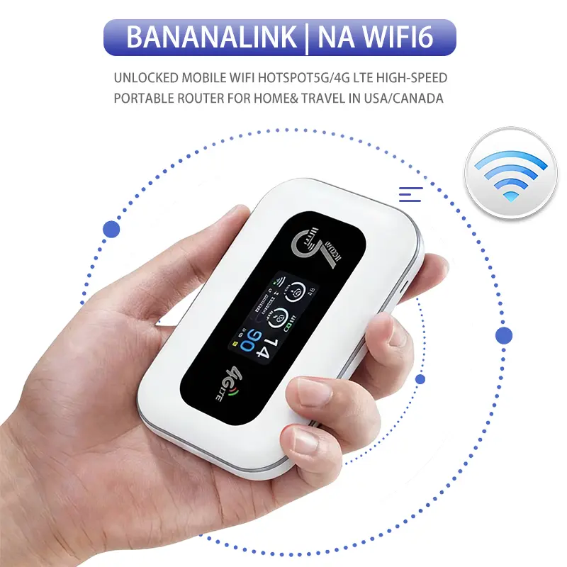 4G LTE WiFi6 Portable Hotspot Router with SIM Card Required and LED Display Offering Fast Internet Up to 286Mbps Multi Device Support and Long Battery Life Great for Travel Road Trips Outdoor Work College Students Remote Jobs Family Trips and Vacation Con