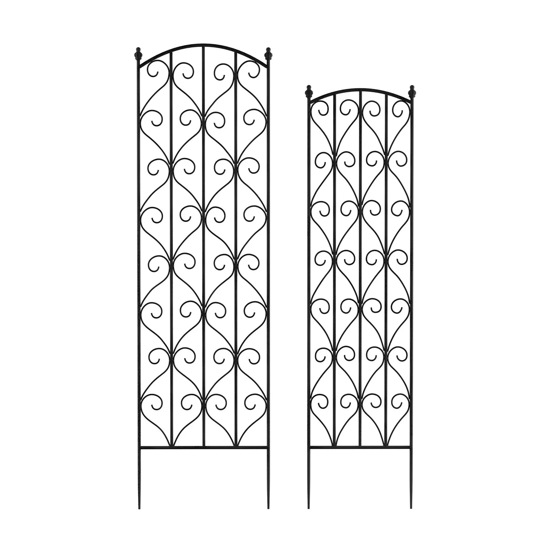 Nature Spring Scrolling Garden Trellis 2-PieceSet, Black Nature Spring Scrolling Garden Trellis 2-PieceSet, Black