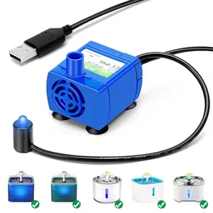 Cat Water Fountain Pump, Pet Fountain Led Replacement Pump DR-DC160 Motor, Suitable For Flower-Shaped Faucet Cat Water Dispenser