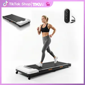 【New Arrival】TKW Treadmill, Low-Noise Motor – 300lbs Weight Capacity Spacious Belt Walking Pad, Dual Shock Absorption, Remote Control & Wheels for Easy Moving