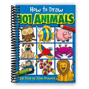 How to Draw 101 Animals by Barry Green and Dan Green (Spiral Bound)