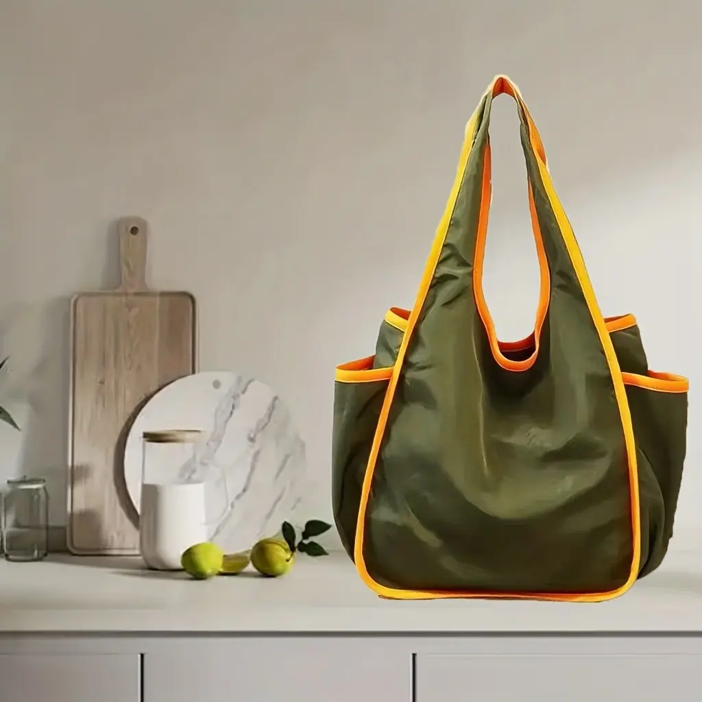 Foldable Eco-Friendly Shopping Bag, Portable Minimalist Tote Bag, Multi-Color Large Capacity Grocery Bag, Reusable Sustainable Bag, Reusable Shopping Bags, Foldable Shopping Totes
