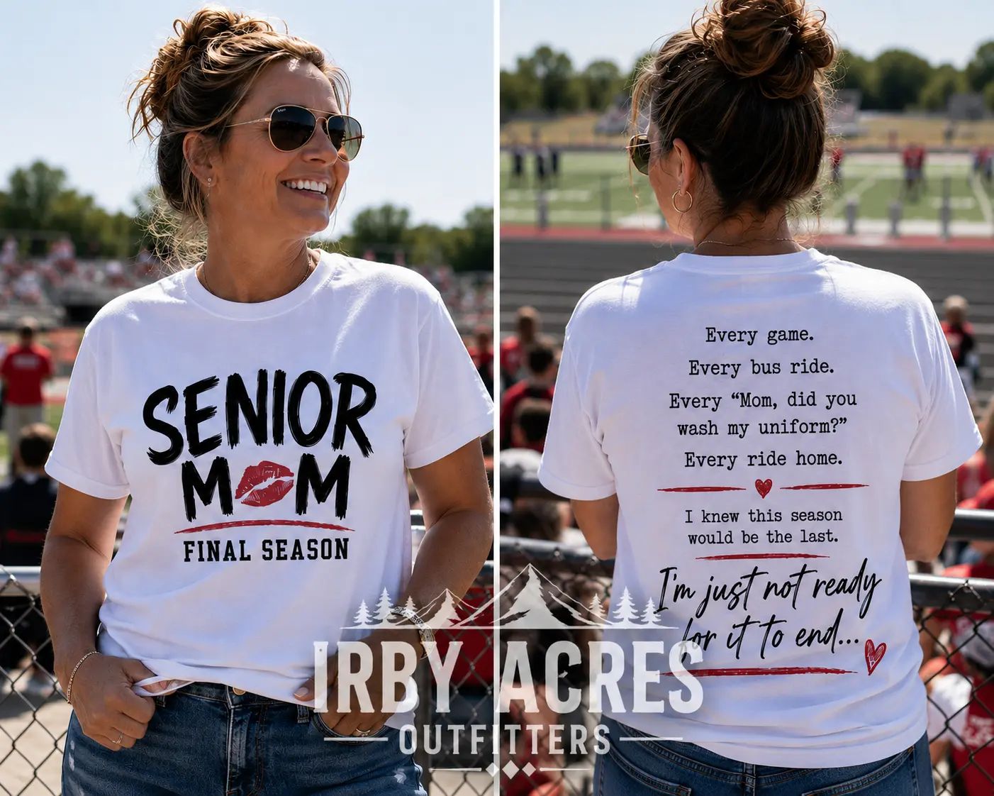 Senior Mom Final Season Shirt | Emotional Sports Mom Tee | Football Baseball Volleyball Cheer Mom Gift | Comfort Colors Graphic T-Shirt