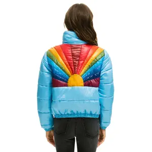 SUNBURST APRES PUFFER JACKET - GLOSSY SKY