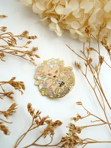 Bobabear Hard Enamel Pin | Café de Fleur Collection | Unique Fantasy Baby Bear and Bubble Tea / Boba Art Pin