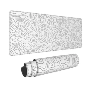 Large Black and White Gaming Mouse Pad Swirl