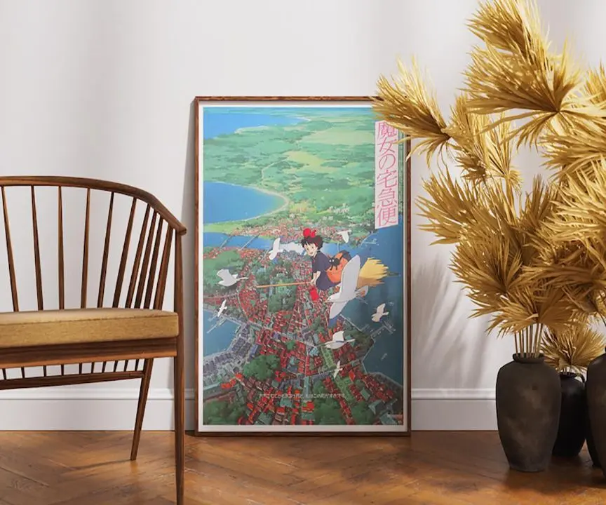 [No Frame] Kiki’s Delivery Service (1989) by Studio Ghibli Movie Poster, High Quality Film Print Wall Art