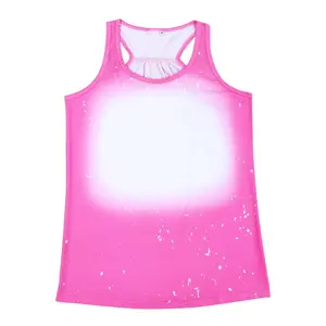 Polyester Bleach Tank Top - Rose Pink
