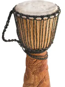 Terre Djembe Standard Dragon  24" tall, 10-11" head, 26" tall, 12-13" head
