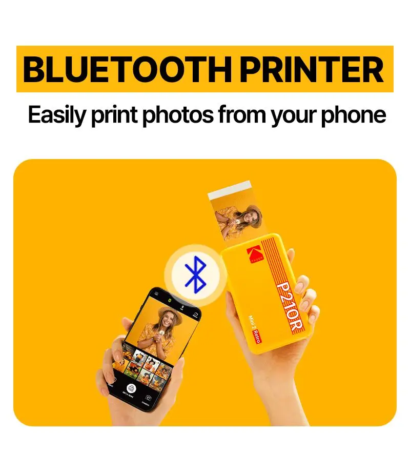 Product Introduction of Kodak Mini 2 Retro 4PASS Portable Photo Printer – Easy Bluetooth Connection & 30 Sheets Bundle 15