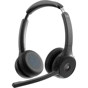 Cisco 722 Wireless Stereo Headset with Carbon Black USB-A Bundle