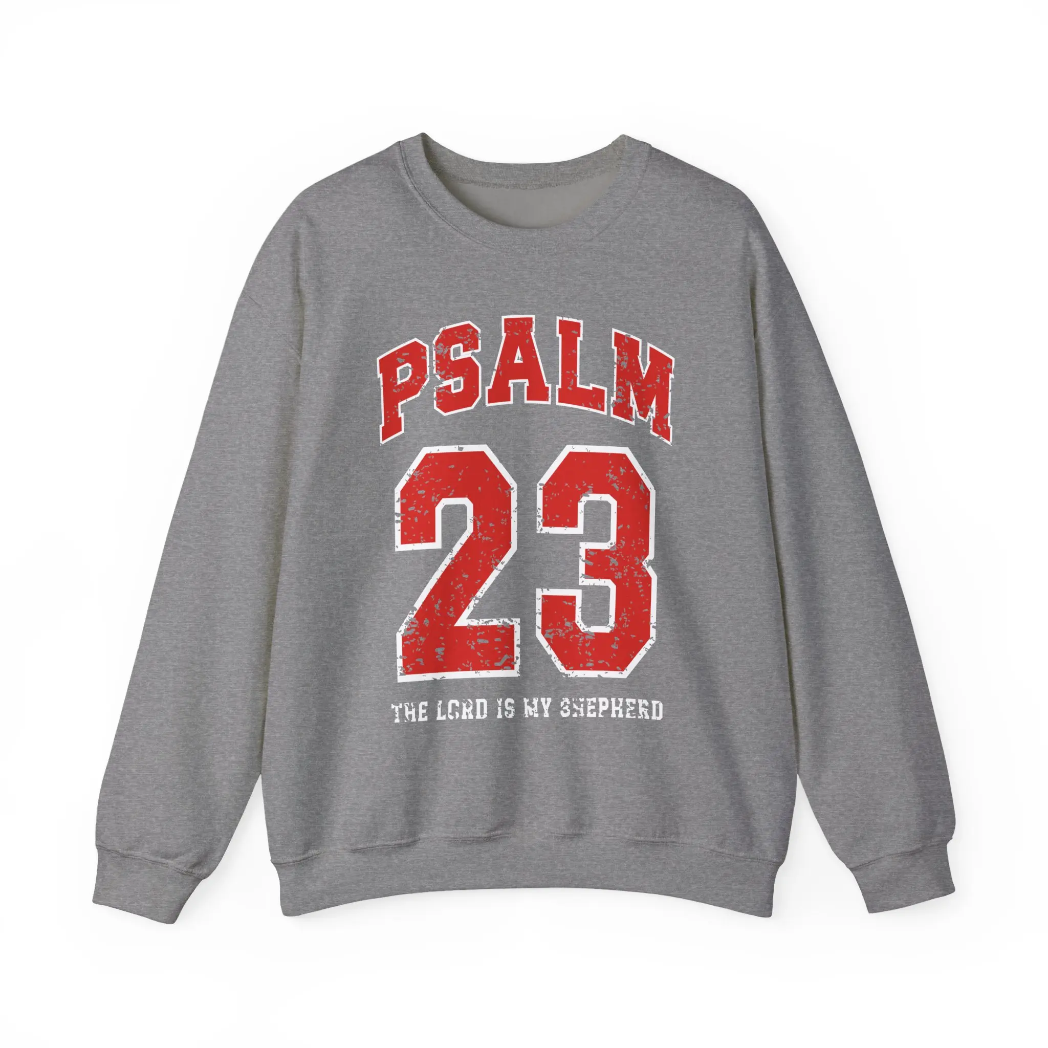 Psalm 23 Jersey Sweatshirt, Religious Crewneck Jumper, Christian Pullover, Spiritual Top, Bible Verse Sweater