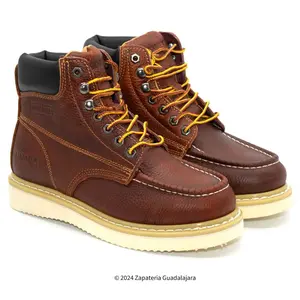 Men's 6" Grass Tan Moc Toe-HM345 Work Safety Shoes, with Insole, Safetyshoes