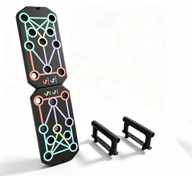 Enhanced Push-up Board Fitness Kit with 20 Holes, Portable Home Exercise Equipment for Chest, Arms