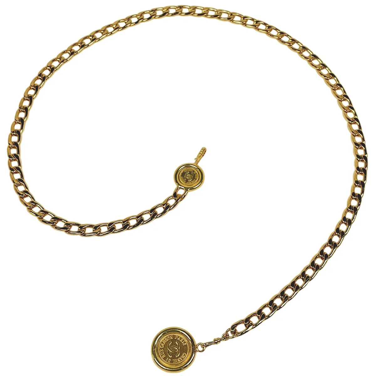 Pre-owned Chanel Vintage Medallion Chain Belt 4000038354515