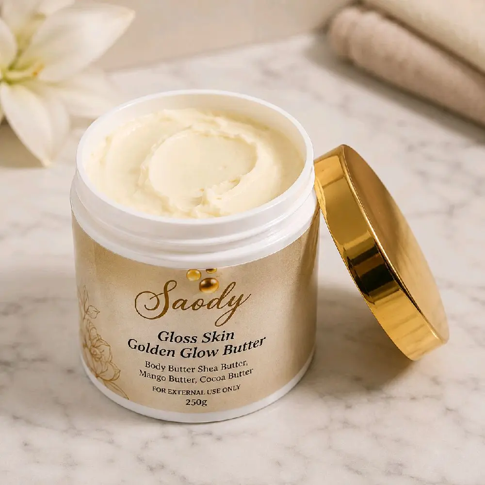 Saody Gloss Skin Golden Glow Body Butter – Shea, Mango & Cocoa Butter – 250g