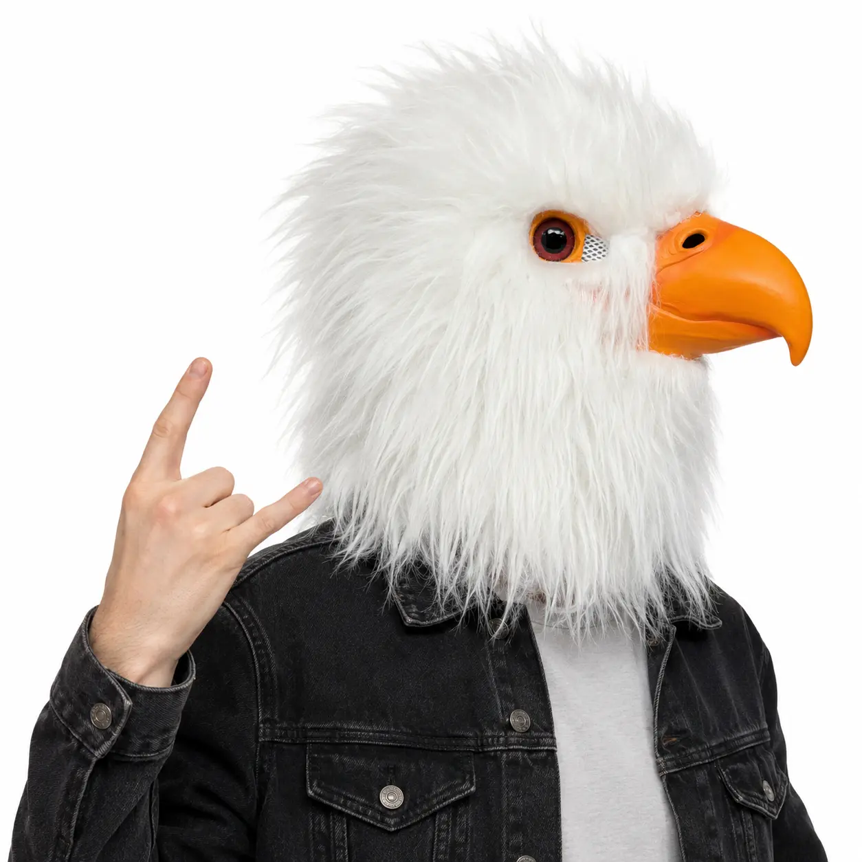 Adult Realistic Latex Bird Mask with Feathers - Lightweight Full Face Cover Adult Masks, Universal-Fit Animal Head Helmet, Non-Woven Festive Decor, Halloween Cosplay Party Prop Accessory