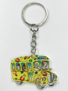 School bus Keychain Acrylic