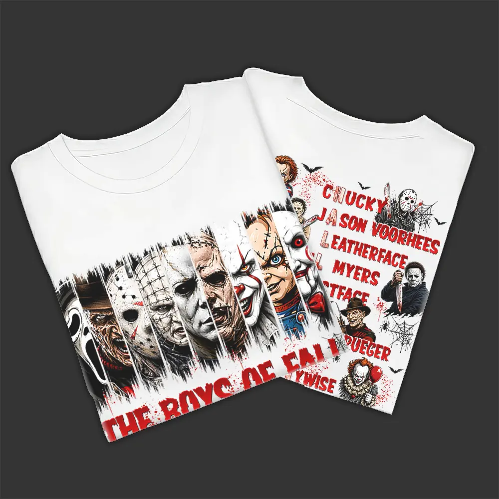 The Boys Of Fall, Friends Halloween Shirt, Halloween Shirt, Halloween Horror Characters Shirt
