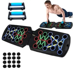 Push Up Board Fitness Portable 17-in-1 Dismountable Push Up Bar Home Gym Multi-functional Pushup Stands Strength Training Equipment for Men & Women