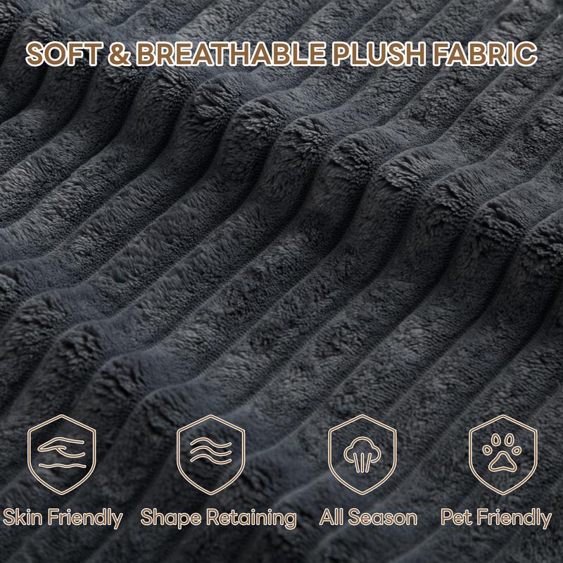 49" Oversized Chaise Lounge Sofa Bed with 2 Cup Holders & Storage Pocket - Plush Corduroy Upholstered, No Assembly Cloud Couch for Living Room, Bedroom, or Reading Nook