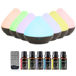 Ultrasonic Aromatherapy Essential Oil Diffuser with Remote Control, Multicolor LED Lights & 6 Oils  Air Humidifier