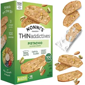 Nonni's, Thin addictives Pistachio Almond Crisps, 4.4 Ounce