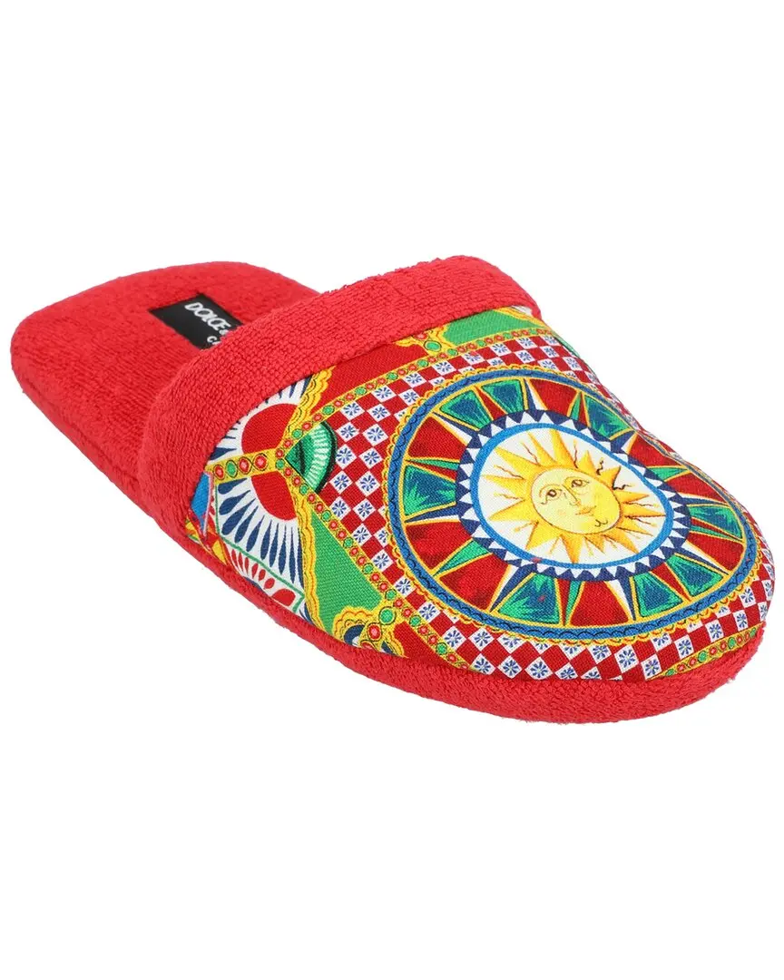 Dolce & Gabbana Cotton Terry Slippers