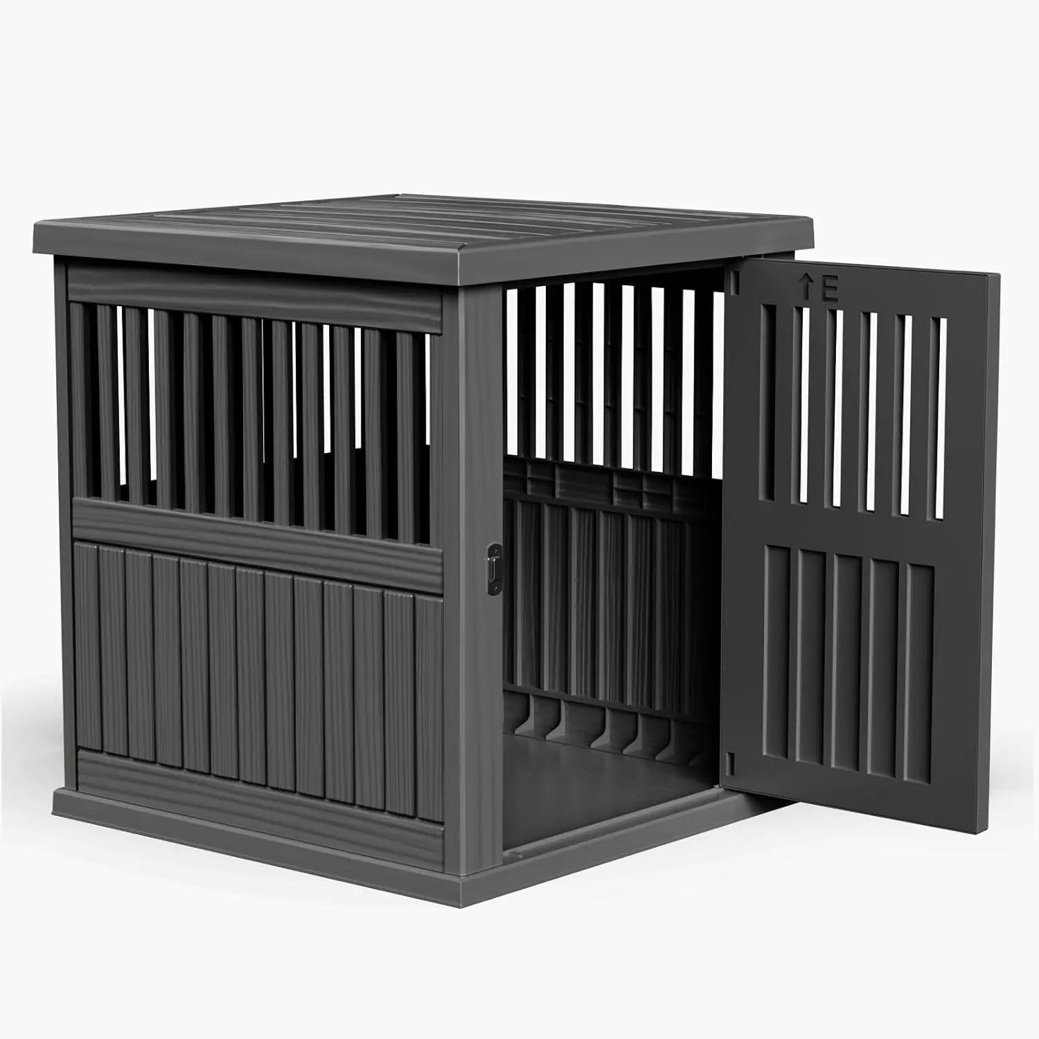 Yardgrace Lockable Dog Crate Furniture: End Table Design, Weather - Resistant Plastic, Indoor/Outdoor Kennel for Small - Large Breeds