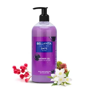 BellaVita Luxury’s Date Woman Body Wash | Sensual Warm Shower Gel | Daily Cleansing & Hydrating with Aloe Vera | 500ml