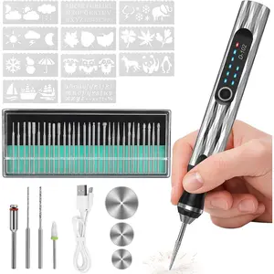 Upgraded Electric Engraving Pen with 37 Bits & 3-Speed Adjust,USB Rechargeable,Rotary Tool for 50+ Surfaces - Professional & Beginner Friendly, Portable for DIY Crafts,Personalization & Gifts