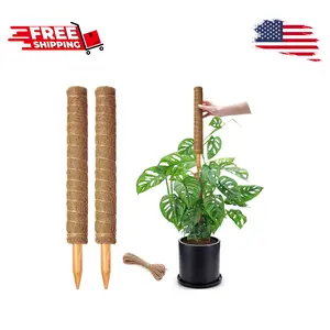 2 Pack 17 Inch Moss Pole, Stackable Moss Poles