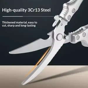 Professional Kitchen Scissors, Heavy Duty Poultry Shears with Bone Notch & Serrated Edge, Multi-Purpose Food Prep Shears for Meat, Fish, Herbs & More