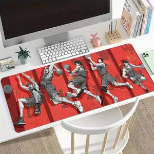 Basketball Boy Pattern Mouse Pad, Gaming E-sports Computer Thickened Mouse Pad, Office Desktop Decoration Mat, Washable Rubber Material Mouse Pad