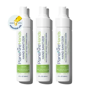 PlaneAire Signature Herbal Hand Sanitizer 3-Pk | Plant-Based Spray | Soothing, Moisturizing, Hydrating | Refreshing Citrus Scent | Made with Essential Oils, Green Tea Extract, Aloe, and Vegan Glycerin | TSA-Approved Travel Essential