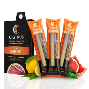 Cigtrus Grapefruit Flavorful Inhaler Aromatherapy Disposable Breathing Stick with Essential Oils