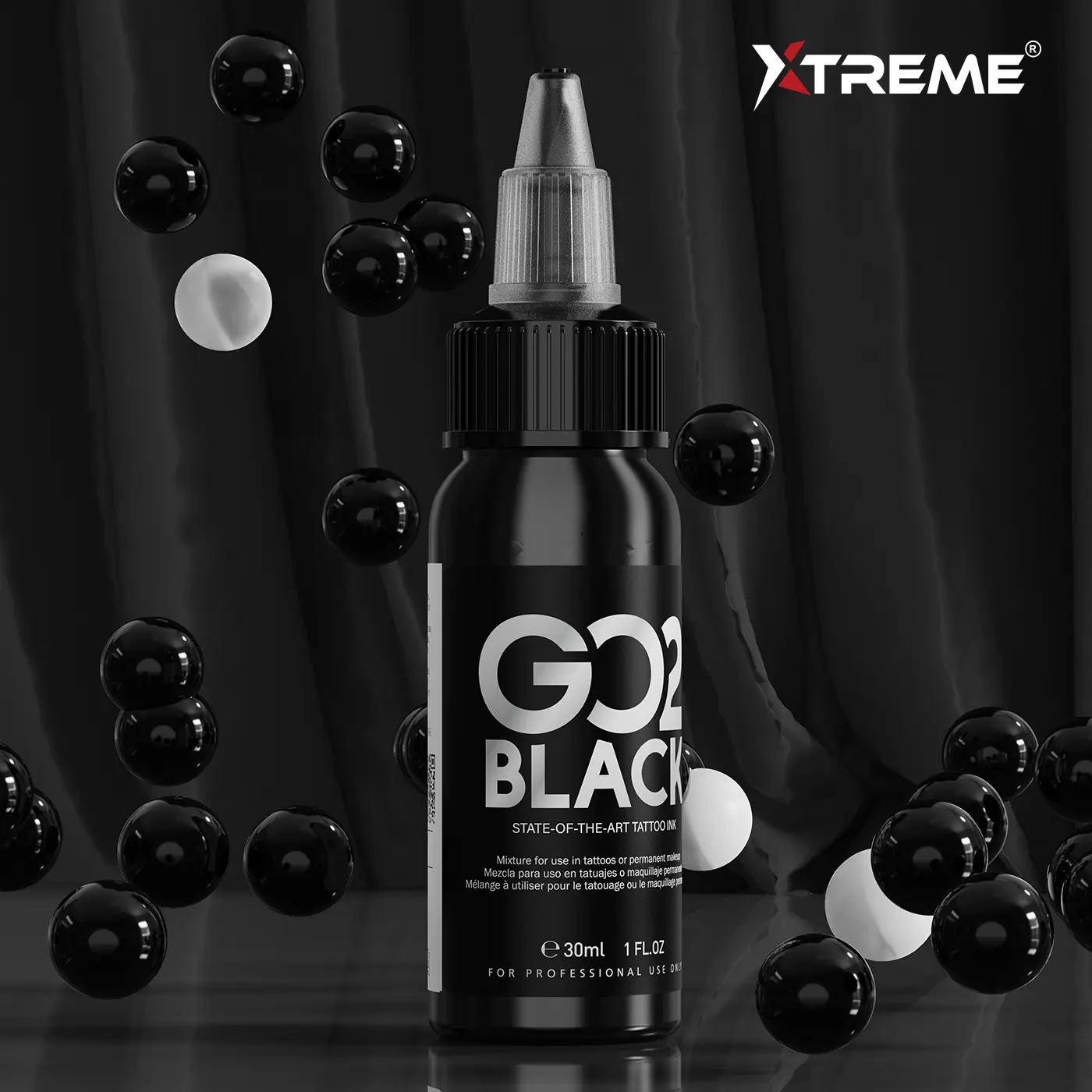 XTREME Ink GO2 Black & Black Magic Body Art Cosmetic - Highly Concentrated,  Smooth Application, Sterile, Vegan, Safe, 1 oz Bottle, All Skin Types  Halloween Body Makeup - TikTok Shop