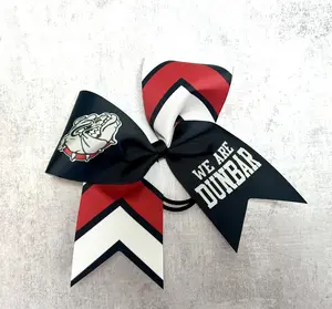 Custom Cheer Bows with logo and text