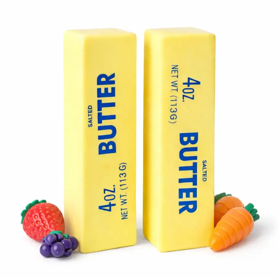 2pcs Jumbo Butter Stress Relief Toy, Soft Squishy Butter Squeeze Toy for Stress Relief, Sensory Fidget Toy, Funny Novelty Gift for Kids & Adults