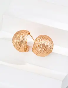 Vintage Coconut Shell Silver Earrings