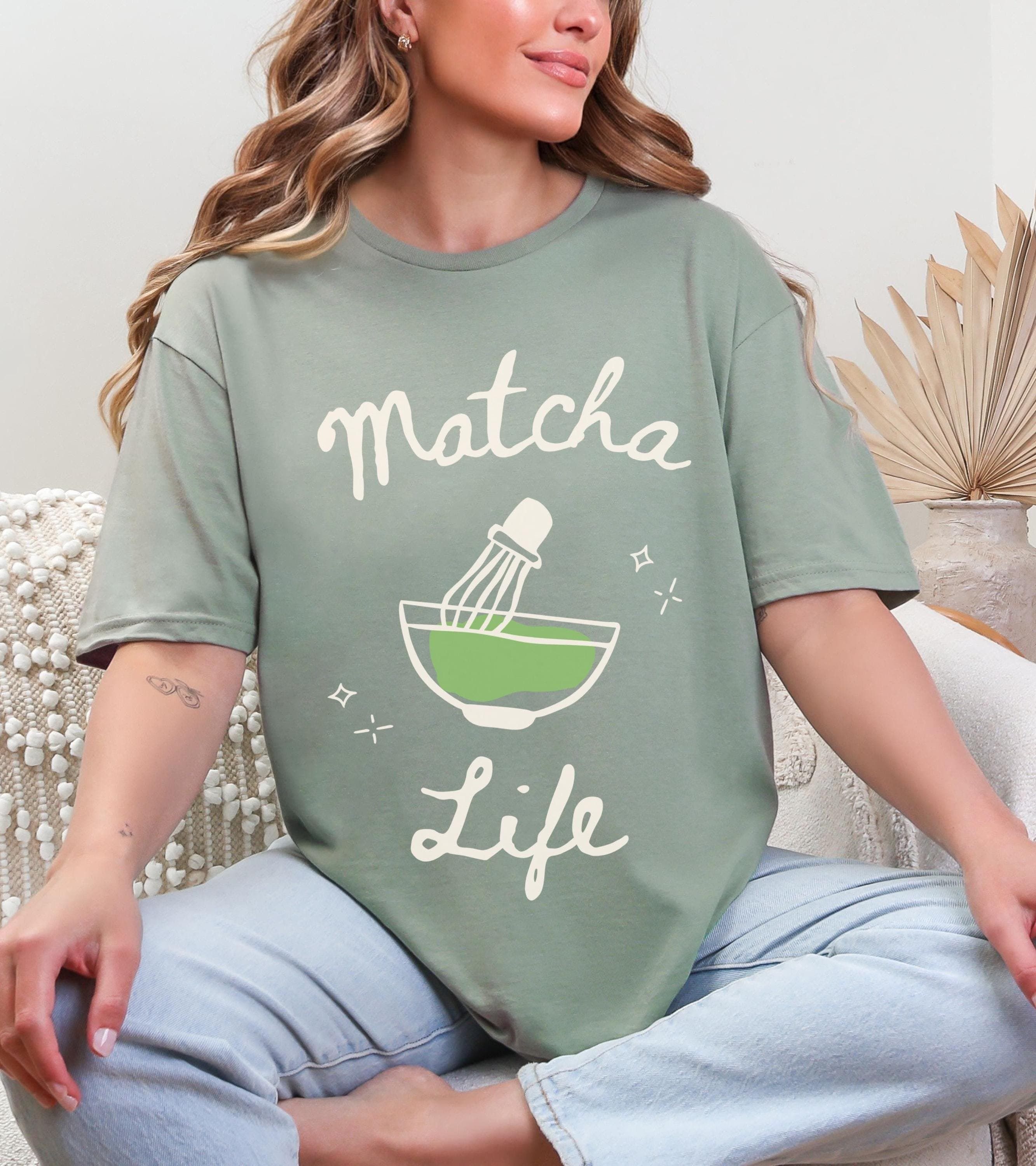 Matcha Life Shirt – Matcha Lovers Club Tee – Cafe Aesthetic Graphic Tee – Cute Green Tea -T-Shirt Gift for Women