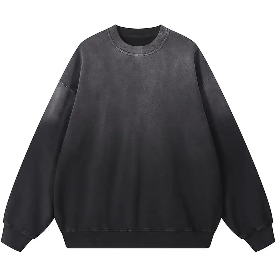 Mens Oversized Acid Wash Hoodie Sweatshirt Heavyweight Vintage Cotton Pullover Streetwear for Unisex