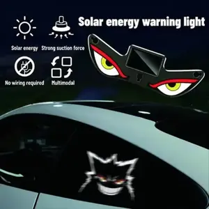 Car Rear Window Dynamic LED Display Vampire Devil Eye Emoji Panel, Auto Decorative Light