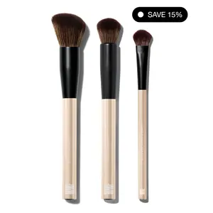 Makeup Brush Kit - Includes Blending Brush, Sculpting Brush, Powder Brush