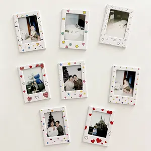 Set of 4 or 8 pieces: sweet magnetic photo frame, refrigerator magnet, Positif mini photo frame, Positif 3-inch photo frame, DIY photo frame, photo wall, heart print, anniversary gift, Valentine’s Day gift